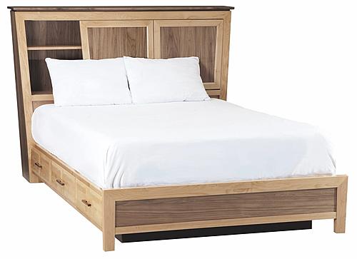 Addison Queen Bookcase Storage Bed by Whittier Wood Furniture